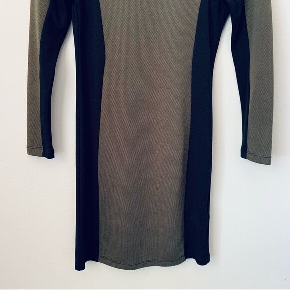 H&M Forest Green & Black Cocktail Date Night Bodycon Ribbed Mini Dress | Size: 8 - Picture 10 of 14